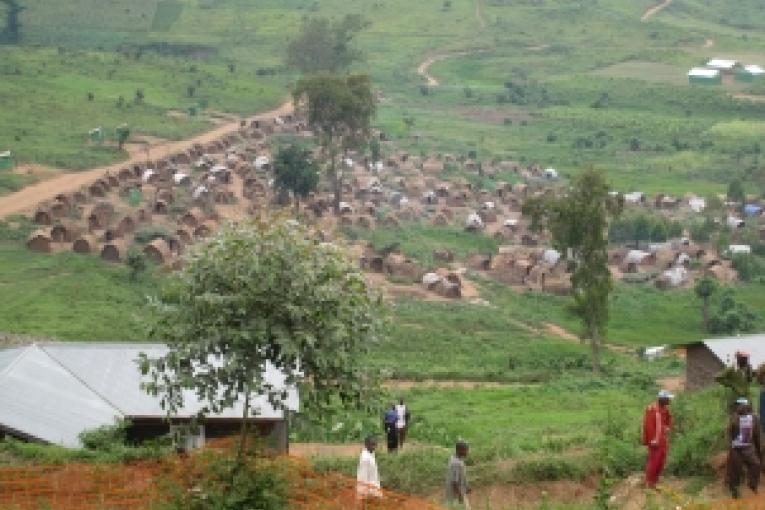 Camp de déplacés à Nyanzale.