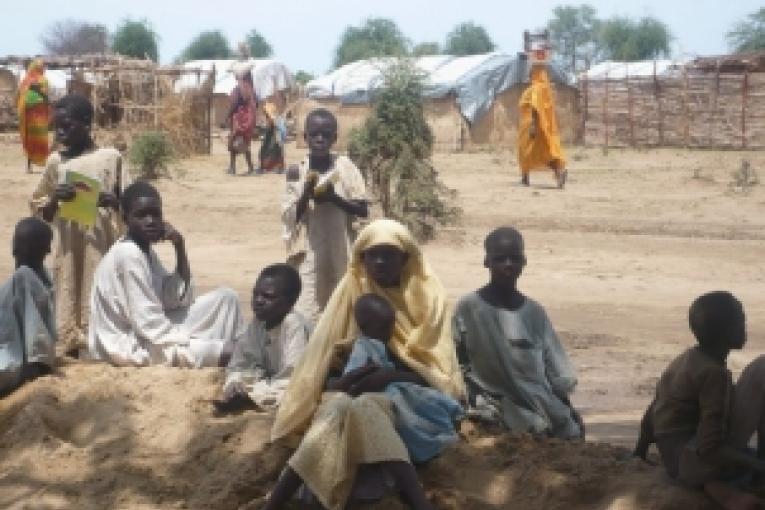 Groupe de deplacés a Koukou Est du Tchad.