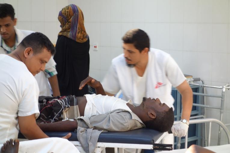 Bombardements à Aden MSF reçoit les blessés Benoit Finck/MSF