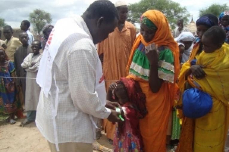 Mangalmé. Dépistage de la malnutrition sur l'un des centres nutritionnels ambulatoires