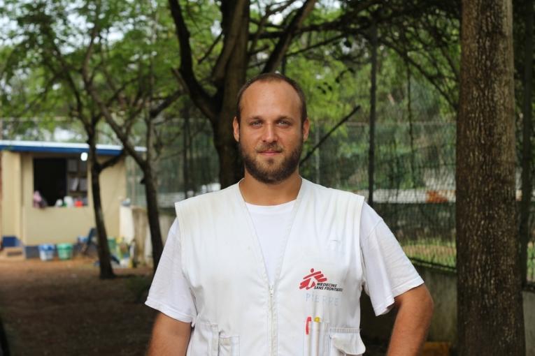 Pierre Trbovic anthropologue MSF à Monrovia au Liberia.