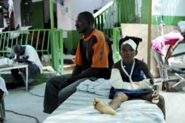 Hôpital MSF de Martissant Port au Prince le 21/01/2010.