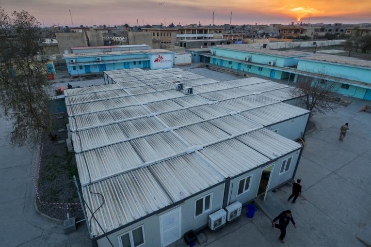 L'hôpital MSF de Qayyarah, le 22 février 2017.