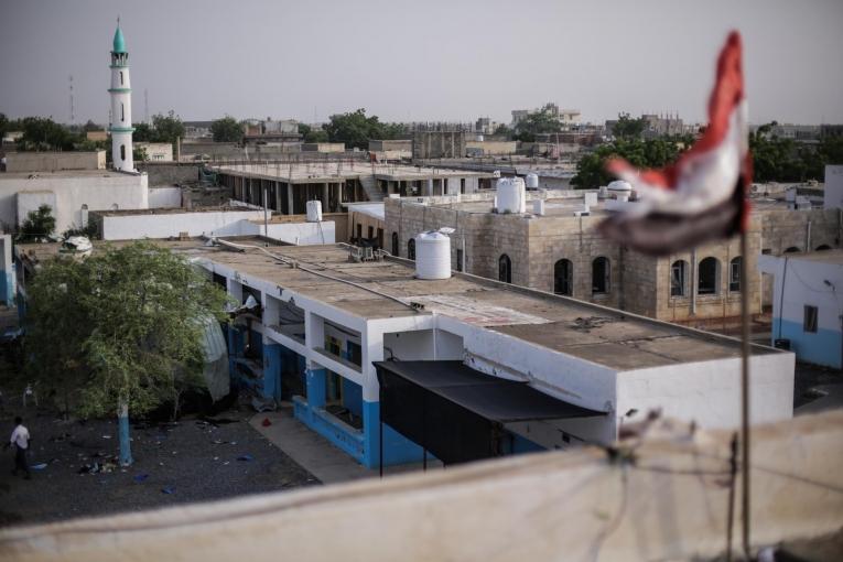 Abs hospital airstrike aftermath, Hajjah, Yemen