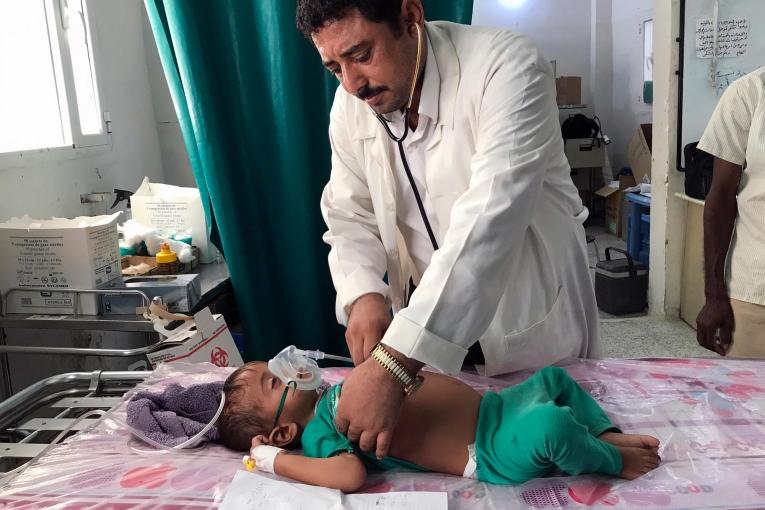 Mohammad Ahmed docteur de l'hôpital rural d'Abs. Yémen. Septembre 2017.