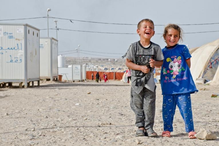 Camps de déplacés de Qayara, en Irak. Avril 2018