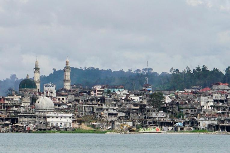Vue de « Ground Zero » dans la ville de Marawi, auparavant appelé « zone de non-retour », après cinq mois de combats intensifs.