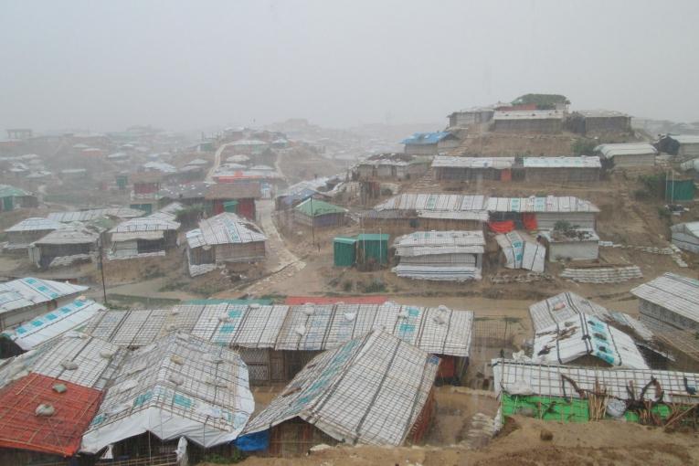 Saison de la mousson dans le camp de Kutupalong-Balukhali. Bangladesh. 2018. 