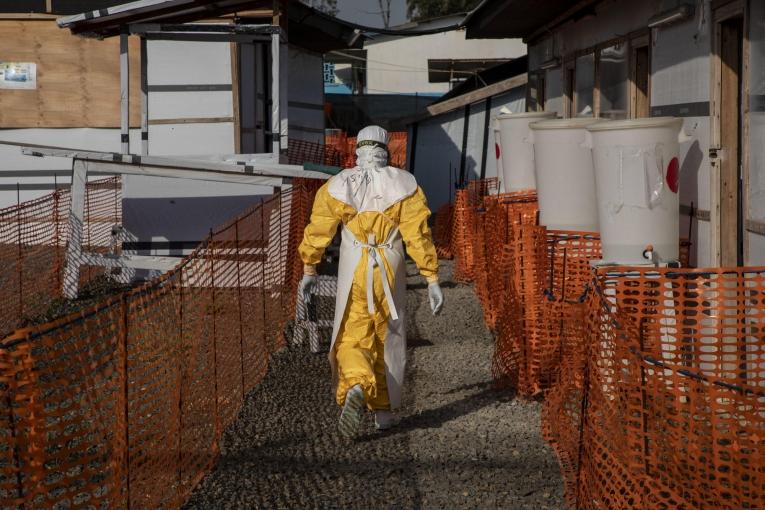 Centre de transit Ebola de MSF à Bunia, en RDC, juin 2019.