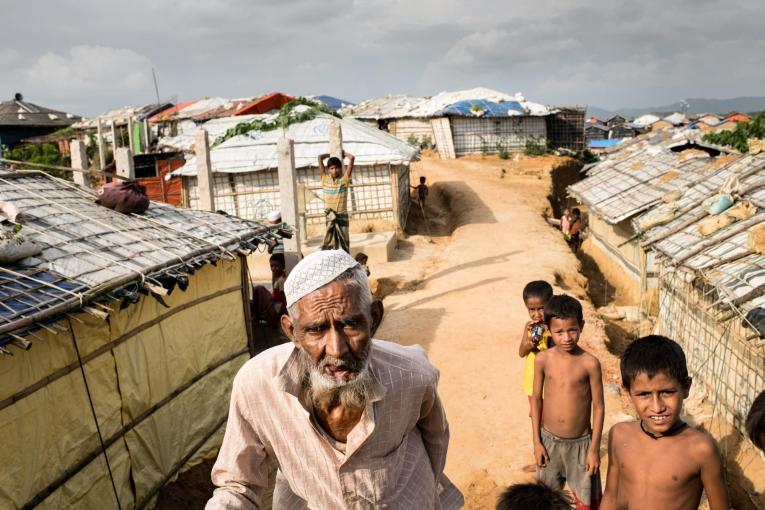 Dans les camp de réfugiés rohingyas de Kutupalong à Cox’s Bazar, au Bangladesh.