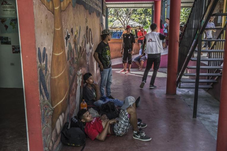 Mexique : activités médicales, psychologiques et d'information de MSF au refuge La 72, sur la route migratoire.