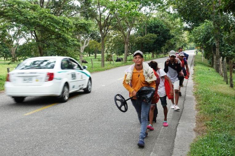 Chaque jour des dizaines de Vénézuéliens fuient le marasme économique et politique de leur pays et arrivent dans le département d'Arauca. Colombie. 2019.
