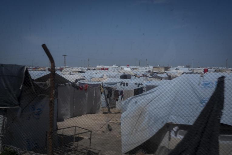 Vue du camp d'Al-Hol dans le nord-est de la Syrie. 2020.