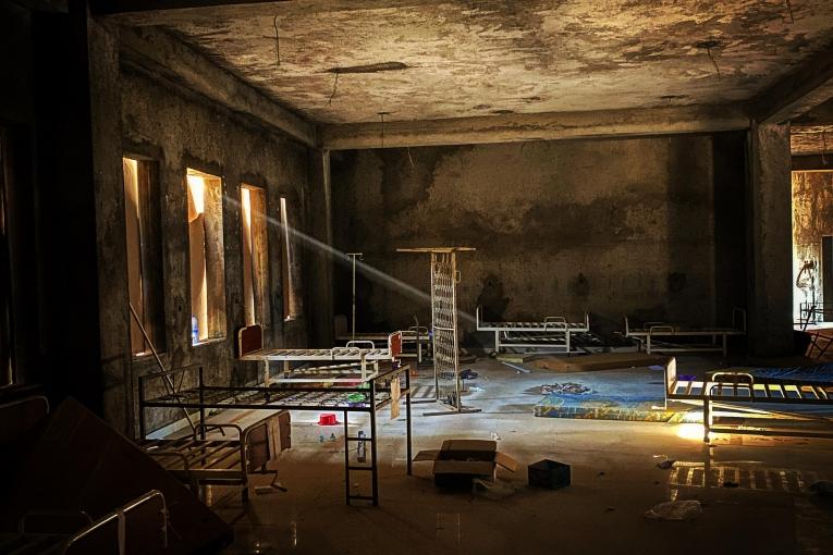 Une salle pillée dans l'hôpital général d'Adwa, dans la région du Tigré. Éthiopie.