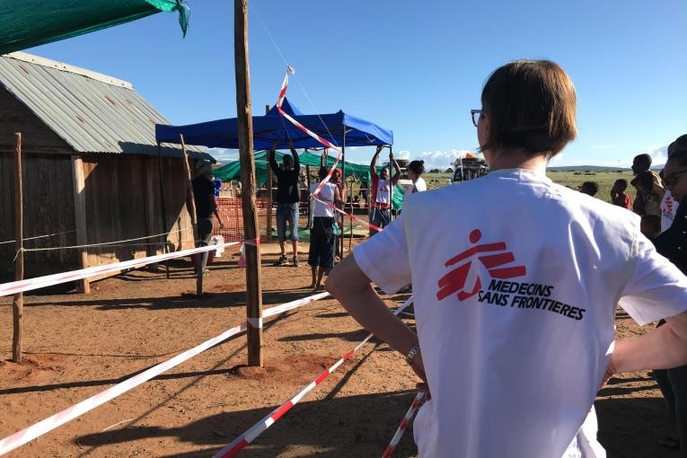 Une clinique mobile MSF à Ankamena, commune de Ranobe, dans le district d'Amboasary. Avril 2021. 