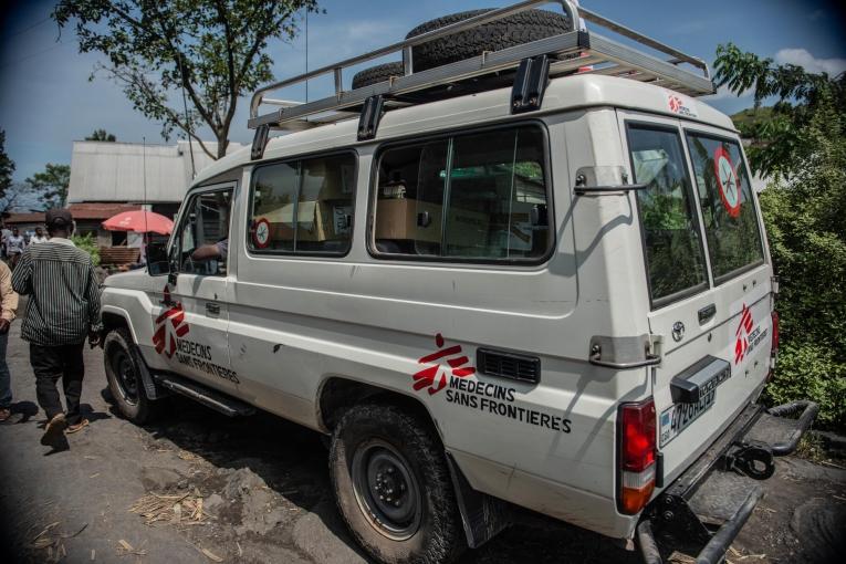 Photo d'illustration. Un véhicule MSF dans la province du Nord-Kivu. RDC. 2021.