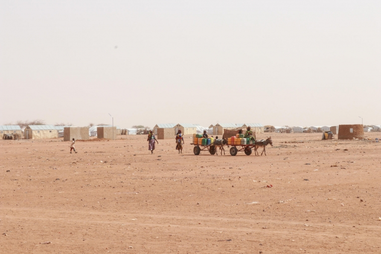 Vue de Gorom Gorom, un site pour personnes déplacées, dans la région du Sahel du Burkina Faso. Mars 2022.
