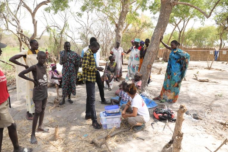 Des membres des équipes MSF en intervention dans la région du Nil supérieur. Soudan du Sud. 2022.