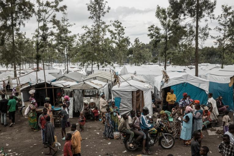 Le camp de personnes déplacées de Rusayo, situé à une douzaine de kilomètres de Goma