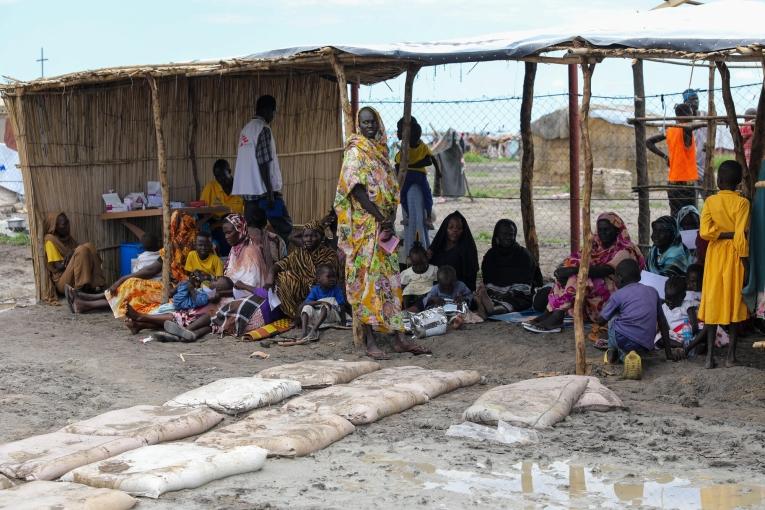Vue d'un site de réfugiés à Renk. Soudan du Sud.