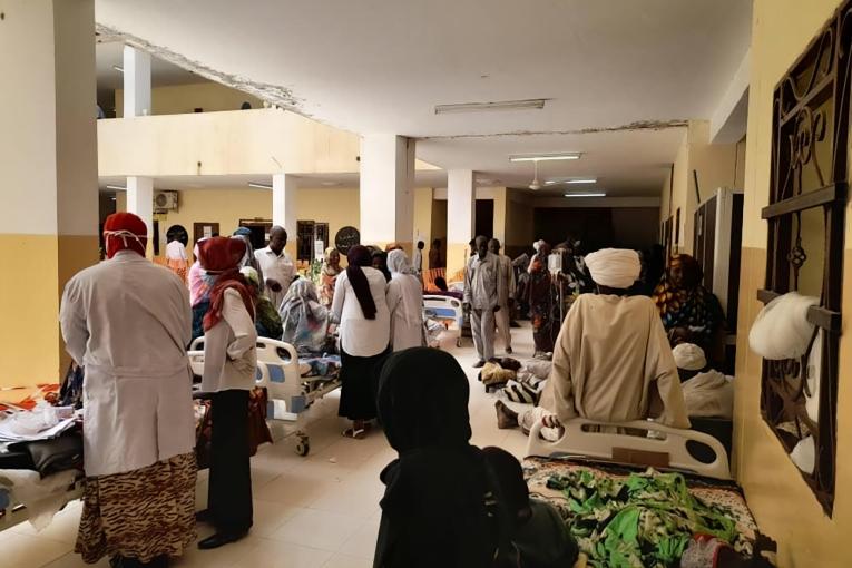 Vue de l'hôpital d'El Fasher en avril 2023. Soudan.