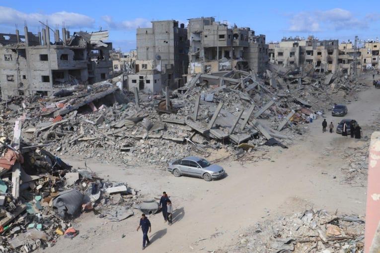 Rues de la ville de Rafah, au sud de Gaza.