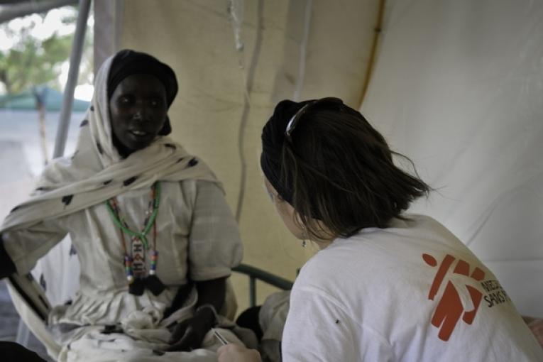 Jahra Farjahlla réfugiée de l'Etat du Blue Nile dans le camp de Doro Soudan du Sud. Mars 2012