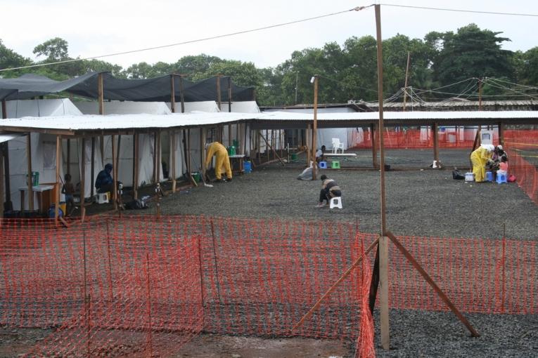 Centre de traitement Ebola à Monrovia au Liberia.