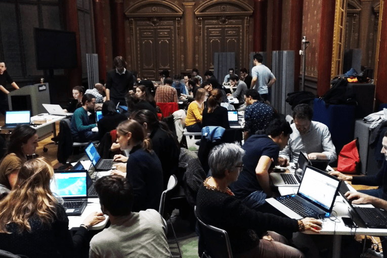 Un mapathon au siège de Mozilla à Paris en 2016.