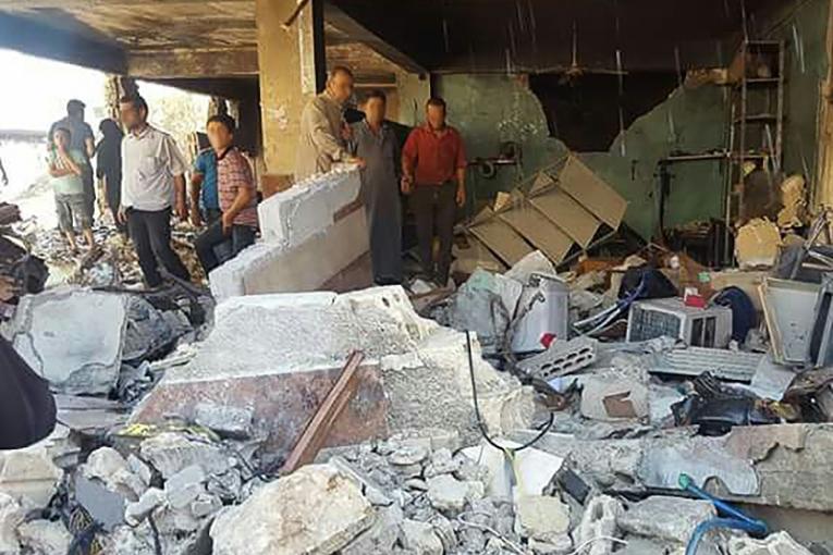 L'hôpital bombardé le 6 août à Millis dans le gouvernorat d'Idlib dans le nord ouest de la Syrie.