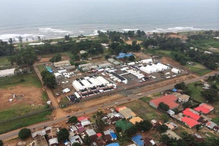 Le centre Ebola d'ELWA 3 à Monrovia.