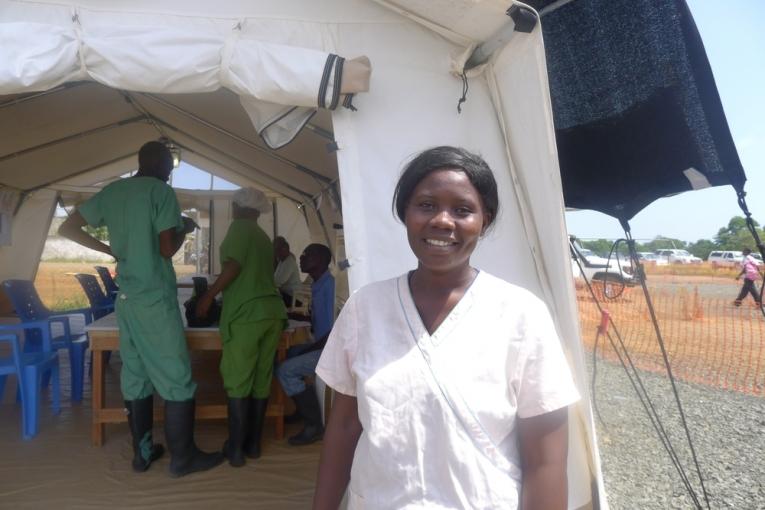 Salome Karwah patiente qui a survécu à Ebola et travaille maintenant pour MSF