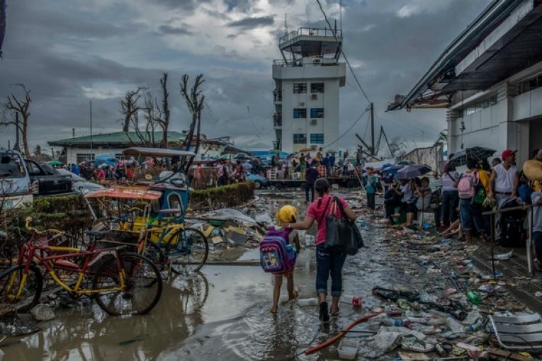 Tacloban sur l'île de Leyte aux Philippines.
