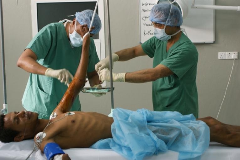 Hôpital chirurgical MSF à Aden. Mai 2012.