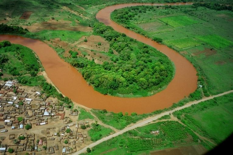 Camp de Juba vu du ciel Soudan du Sud