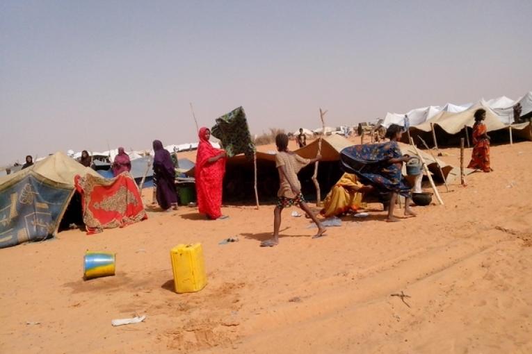 Réfugiés maliens à Fassala en Mauritanie. Janvier 2013.