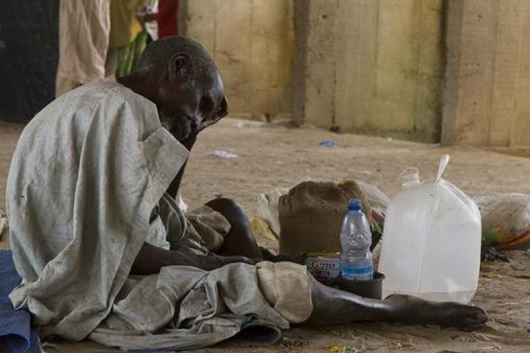 Homme déplacé par les violences dans l'Etat de Borno nord est du Nigeria