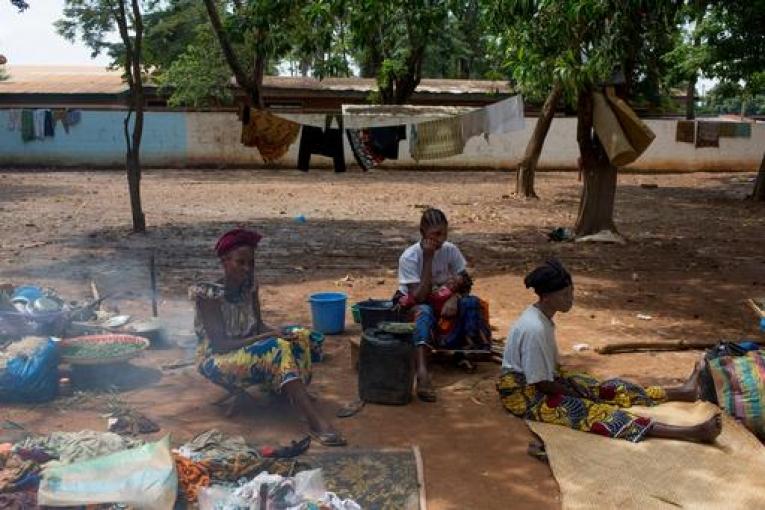 Femmes déplacées par les dernières violences Bangui fin septembre 2015 William Daniels/Panos Picture