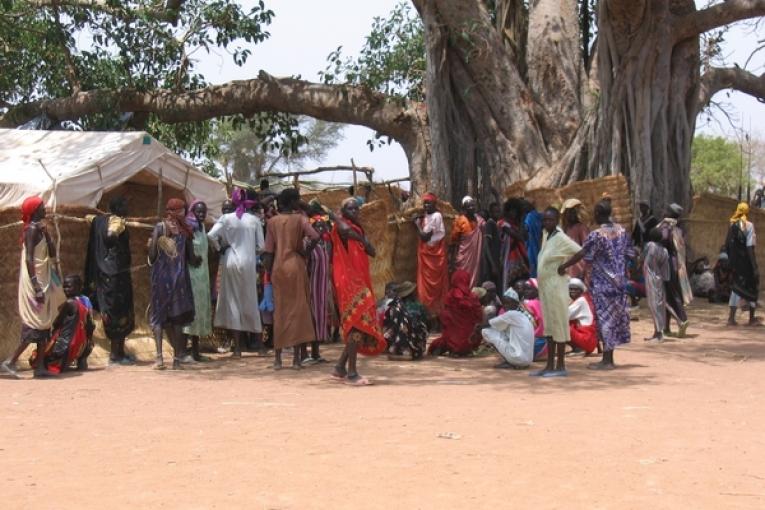 A proximité du village de Mathiang Dut Akok dans le Nord Bahr el Ghazal des centaines de familles vivent dans des conditions très précaires