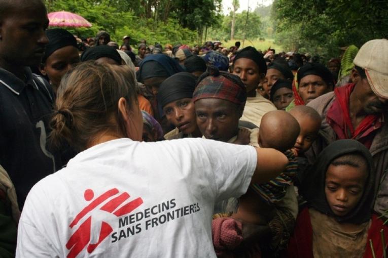 Identification des enfants atteints de malnutrition à l'entrée d'un centre nutritionnel MSF dans le district d'Hadero