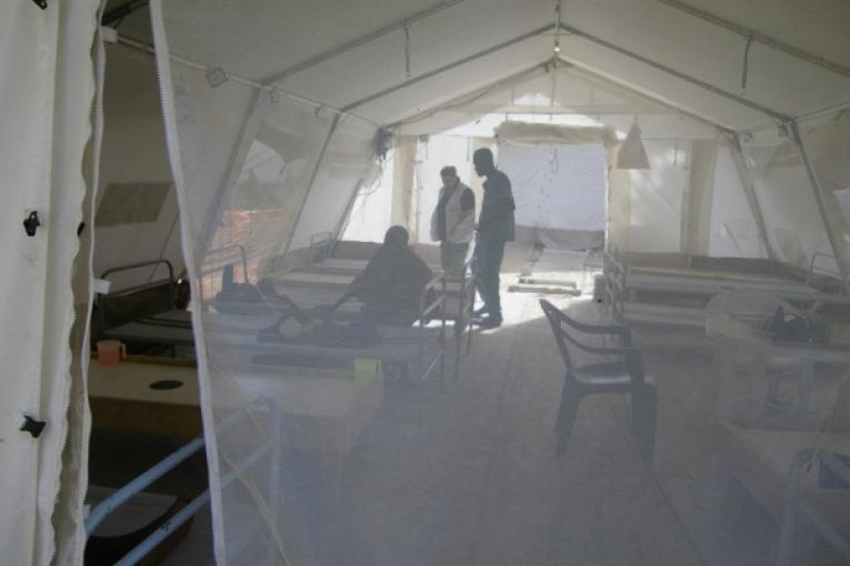 Centre de traitement du choléra à l'hôpital de L'Union N'Djamena. Octobre 2010.