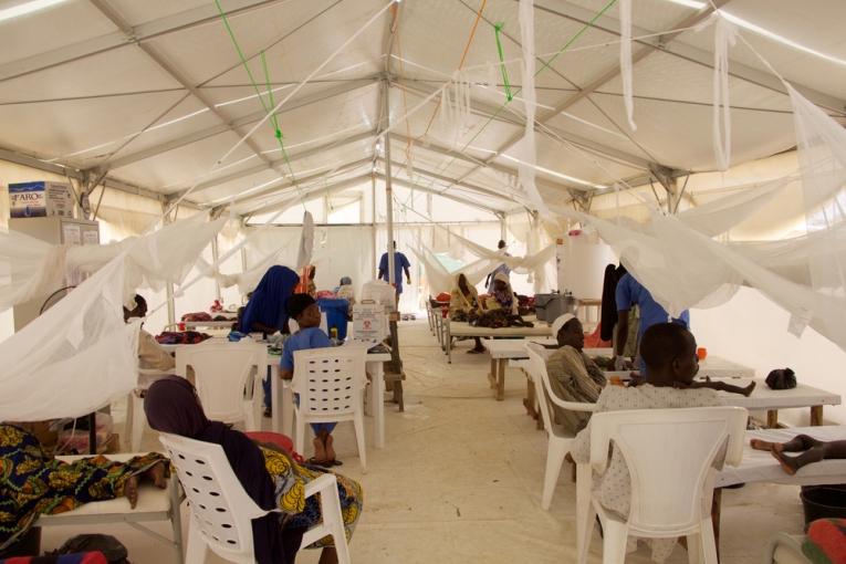 L'unité de traitement du choléra de MSF à Dala dans la ville de Maiduguri. Nigeria août 2017. Nitin George/MSF