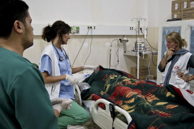 À l'hôpital Al Nur de Misrata MSF apporte son soutien aux activités et propose des formations en gynécologie obstétrique ainsi que des soins d'urgence.