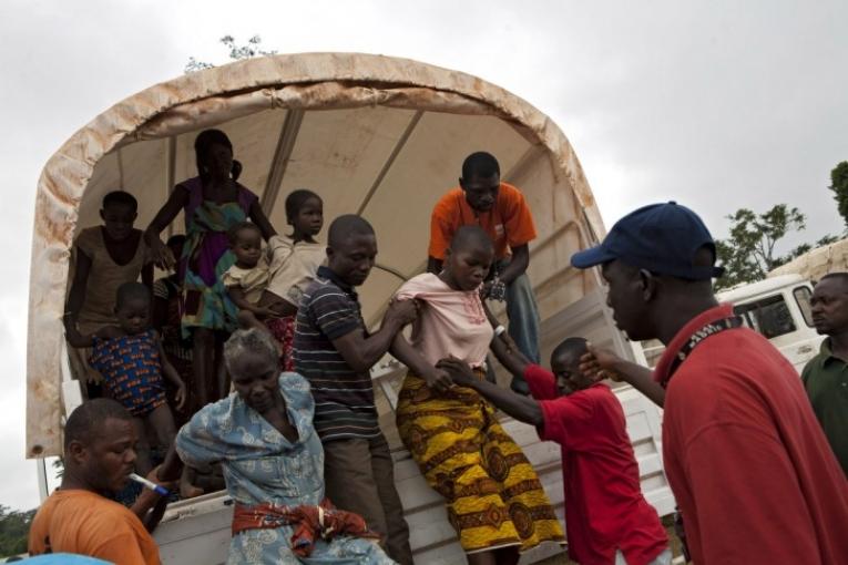 Déplacés ivoiriens dans le district de Nimba à la frontière avec le Libéria