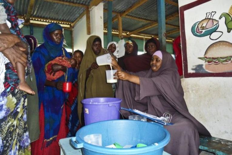 Un centre nutritionnel à Marere en Somlaie juillet 2011.