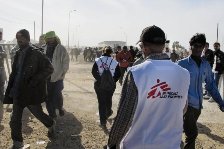 MSF évalue les conditions de vie dans le camp de Ras Ajdir à la frontière tuniso libyenne  3 mars 2011