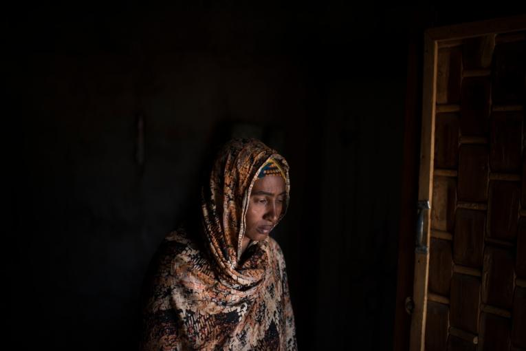 Adama dont le mari a été tué le 21 novembre 2016 vit dans le quartier à majorité peul de Gobolo à Bria : « Sans mon mari je ne sais pas comment je vais pouvoir nourrir ma famille. »