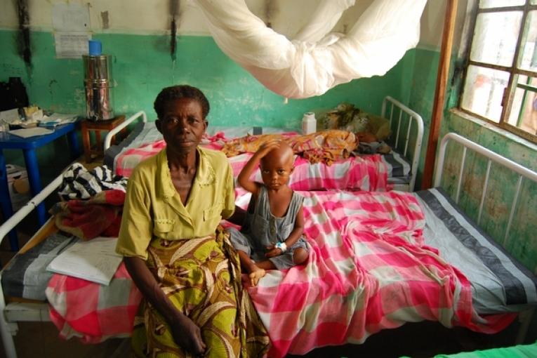 Dans un hôpital supporté par MSF à Kinkondja dans le Katanga en RDC. Avril 2012.