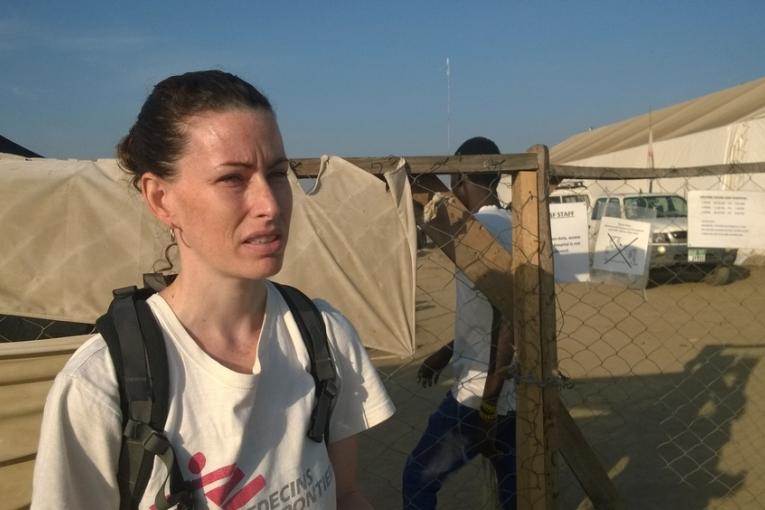 Siobhan O'Malley sage femme MSF ici au Soudan du Sud en décembre 2014.