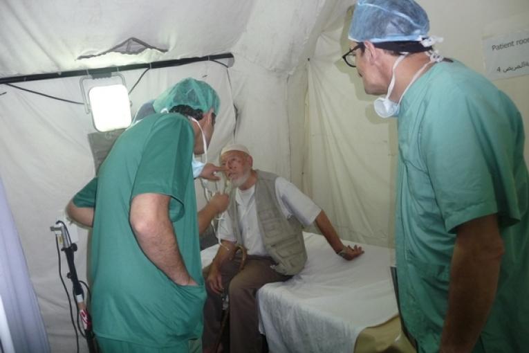 Dans le bloc de l'hôpital Nasser à Khan Younis au Sud de la Bande de Gaza. Juin 2012